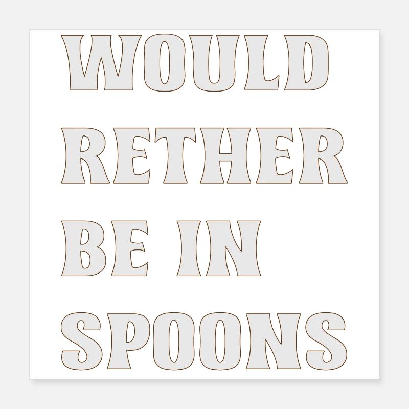 Wetherspoons Design: Would Rather Be In Spoons Poster 16" x 16" (40x40 cm)