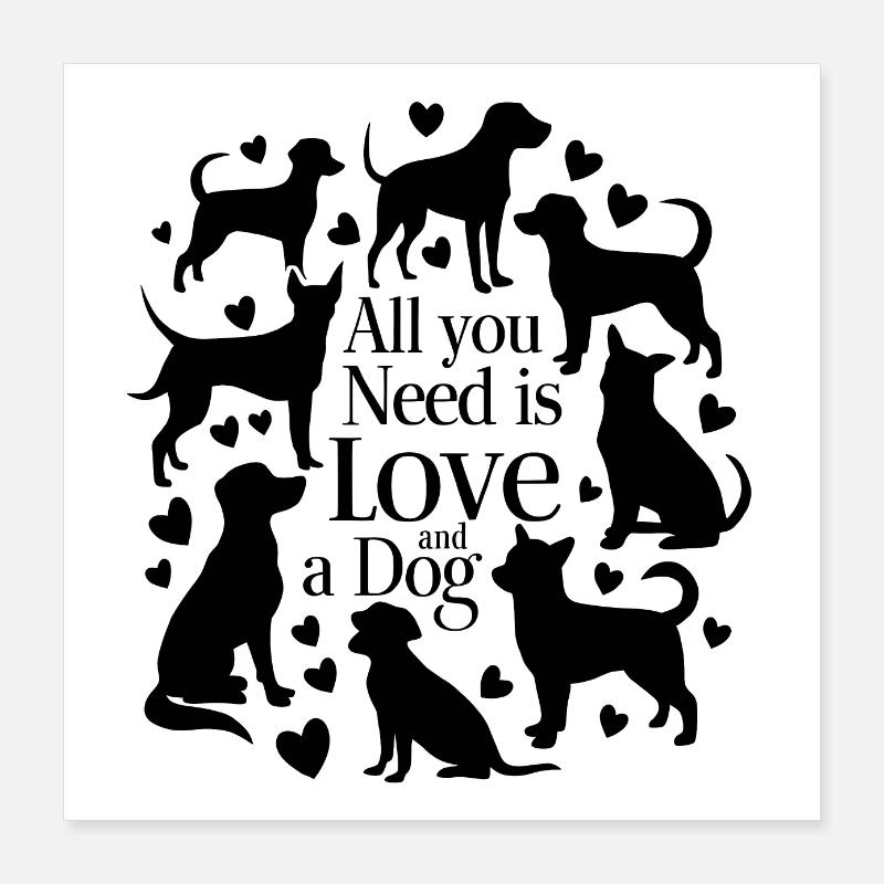 Hündchen Poster 40x40 cm