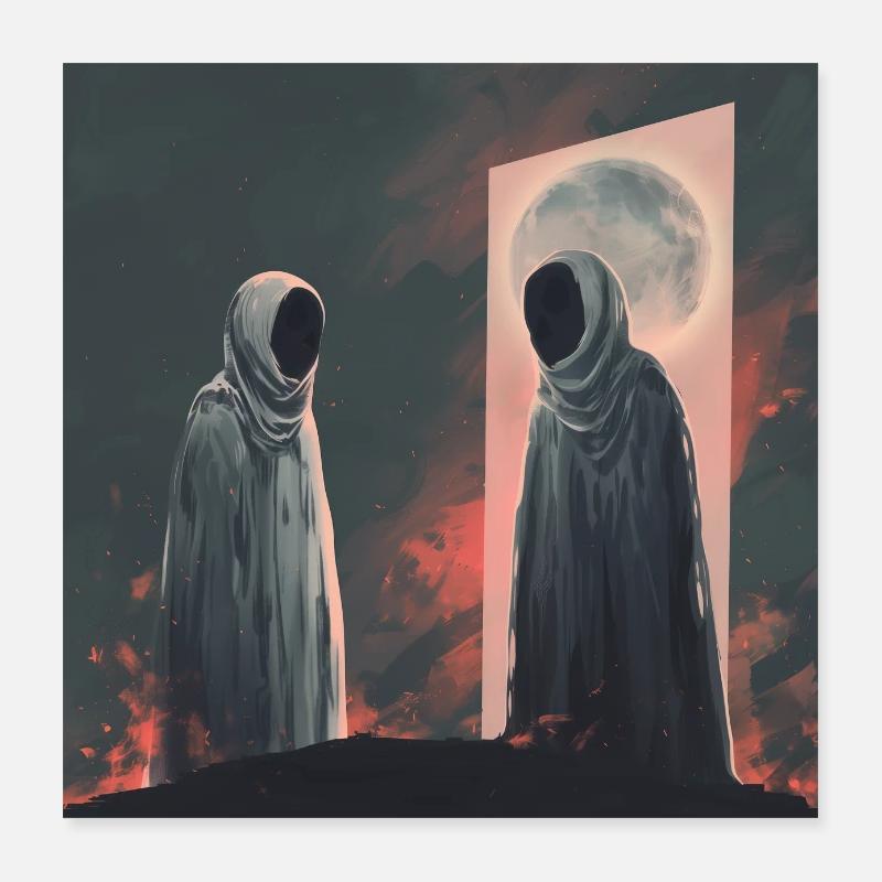 Réflexion éthérée Poster 40 x 40 cm