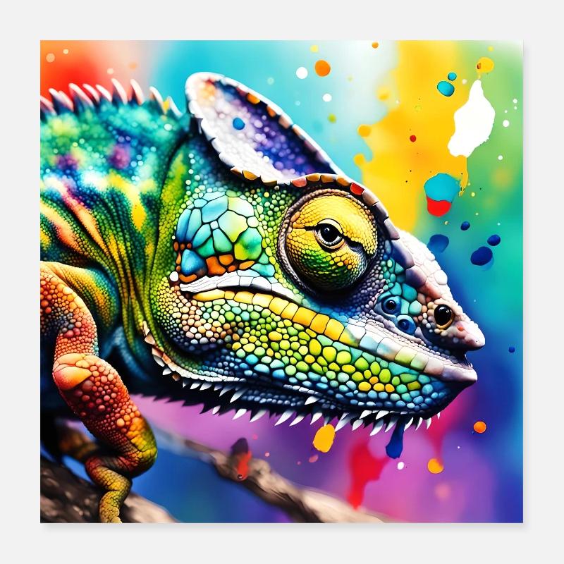 Chameleon coloured Poster 16" x 16" (40x40 cm)