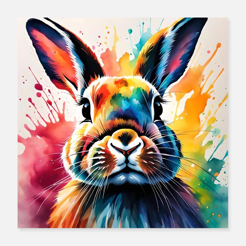 Hare Poster 16" x 16" (40x40 cm)