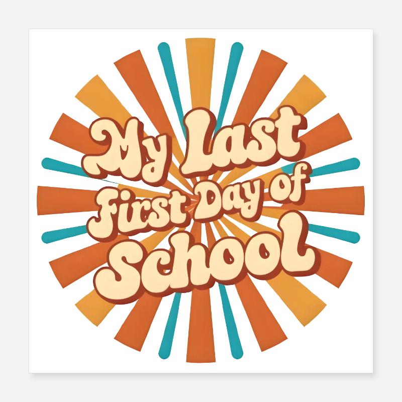 Retour à l’école Poster 40 x 40 cm