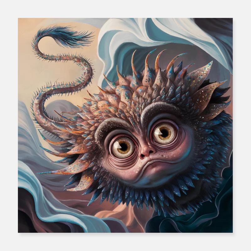 Little mystical funny creature Poster 16" x 16" (40x40 cm)