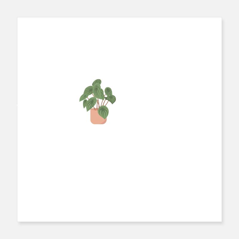 battement de cœur pot de fleur Poster 40 x 40 cm