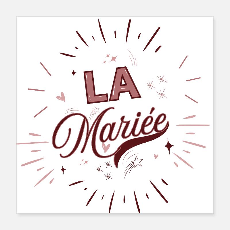 La mariée Poster 40 x 40 cm