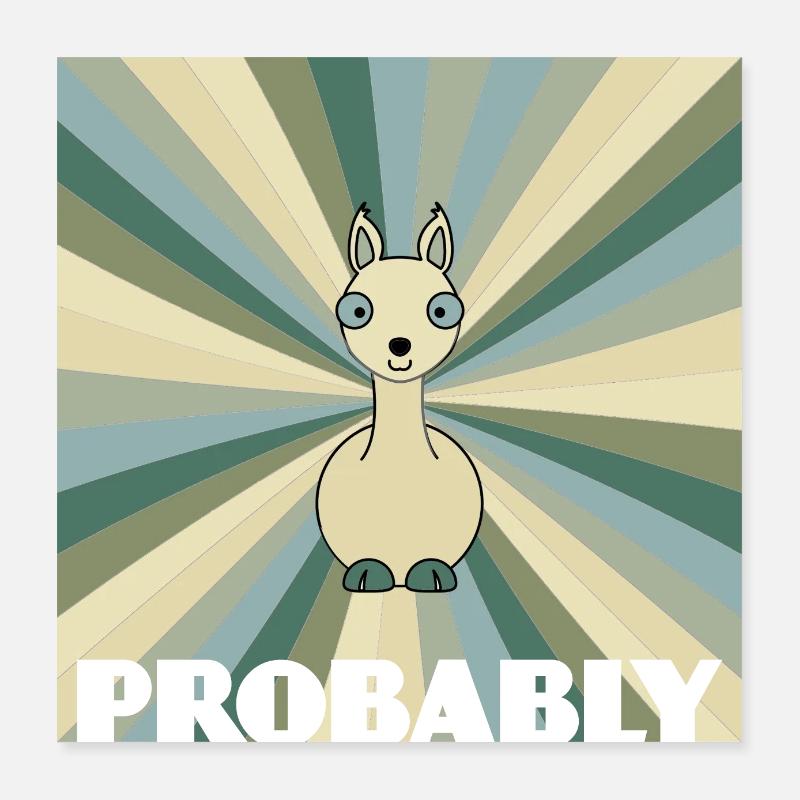 Alpaca Poster 16" x 16" (40x40 cm)