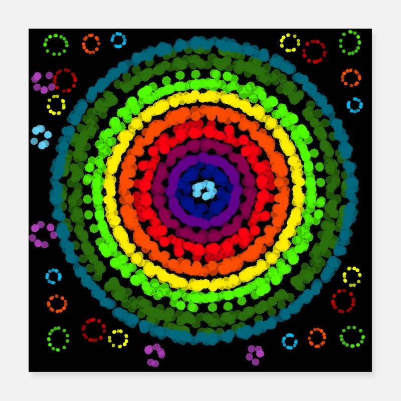 rainbow circle Poster 16" x 16" (40x40 cm)