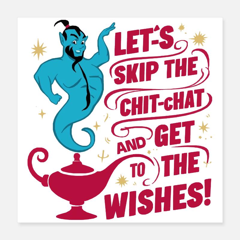 Dschinni-Lampe Poster 40x40 cm