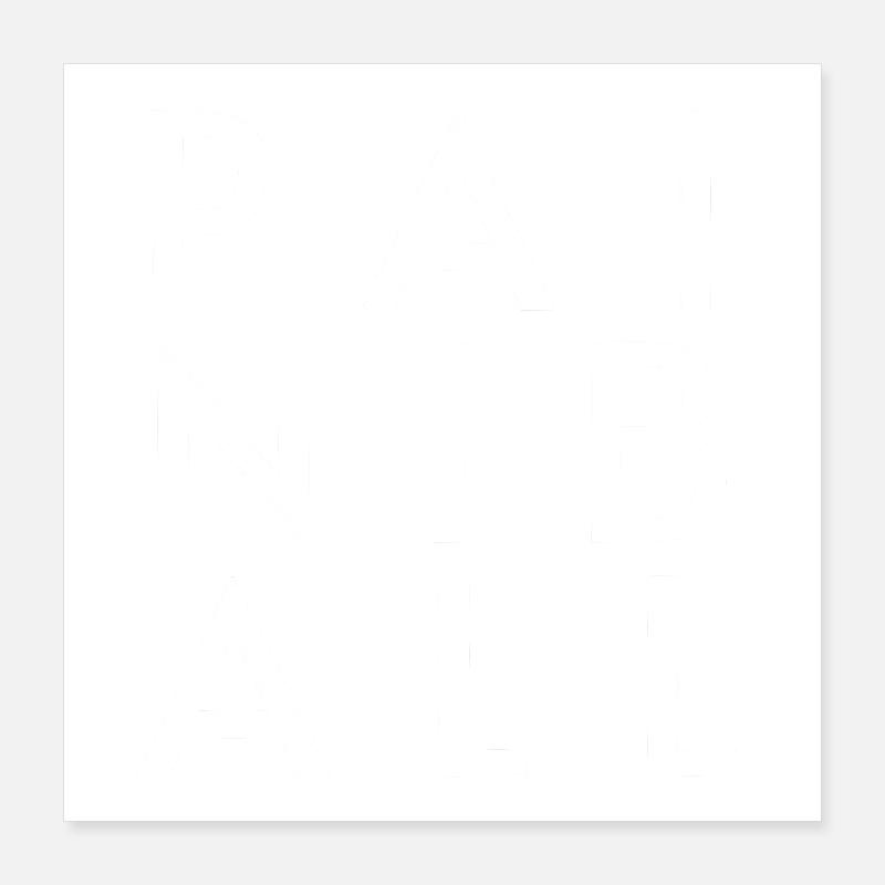 Conception simple de lettres 3x3 pour le paintball Poster 40 x 40 cm