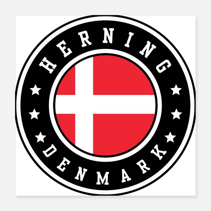 Herning, Danemark Poster 40 x 40 cm