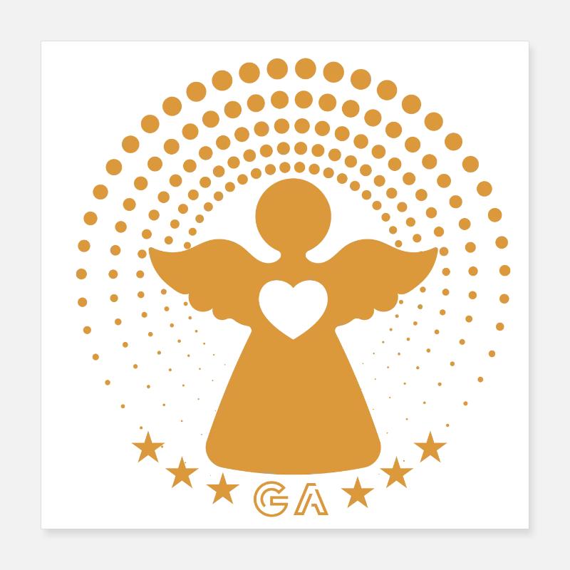 Sicherer Hafen: Schutzengel Poster 40x40 cm