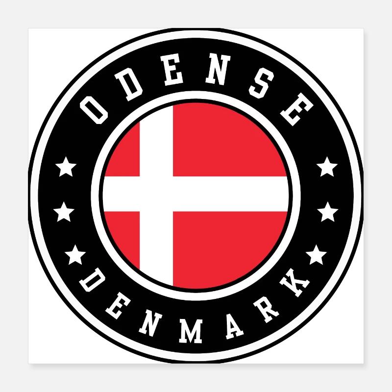 Odense Denmark Poster 16" x 16" (40x40 cm)