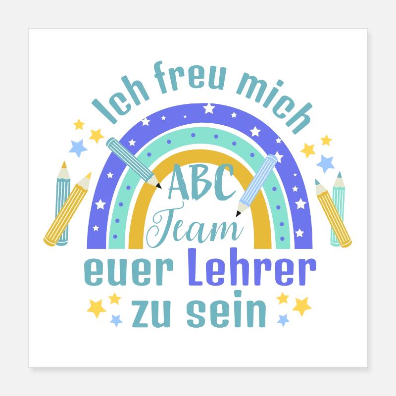 Lehrer Poster 40x40 cm