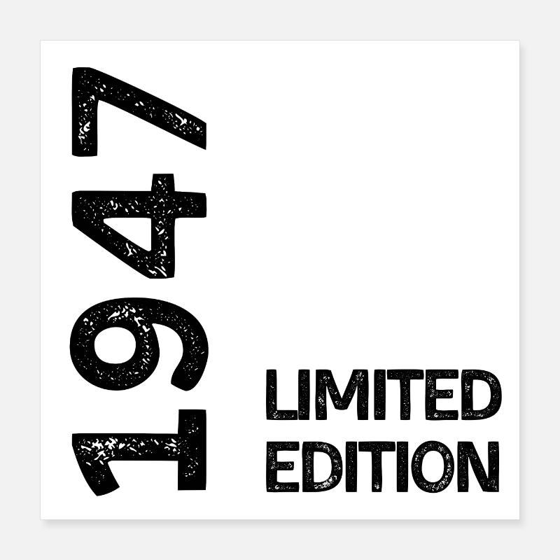 1947 limited edition Poster 40 x 40 cm