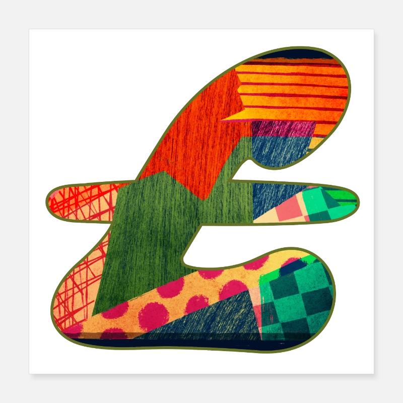 Abstraktes Muster in lebendigen Farben Poster 40x40 cm