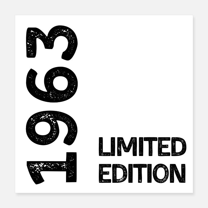 1963 Limited Edition Poster 16" x 16" (40x40 cm)