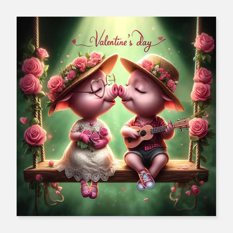Saint Valentin Poster 40 x 40 cm