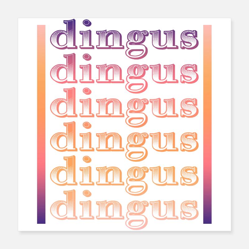 Dingus - Funny Word Poster 16" x 16" (40x40 cm)