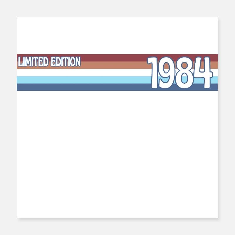 Retro 1984 Limitierte Auflage Poster 40x40 cm