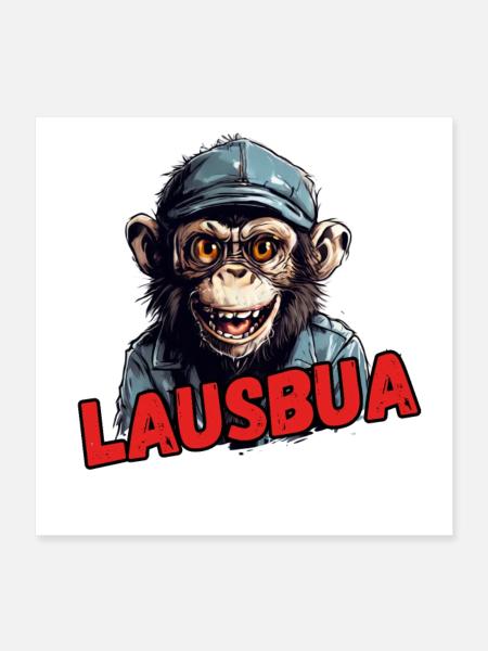 LAUSBUA - Poster 40x40 cm - Weiß