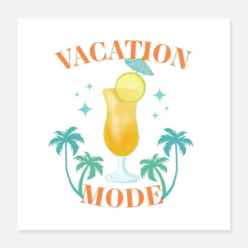 Summer Holidays Poster 16" x 16" (40x40 cm)