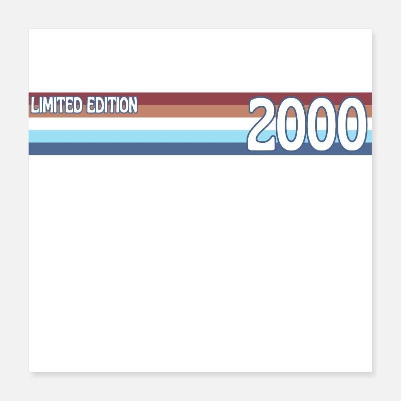 Retro 2000 Limitierte Auflage Poster 40x40 cm
