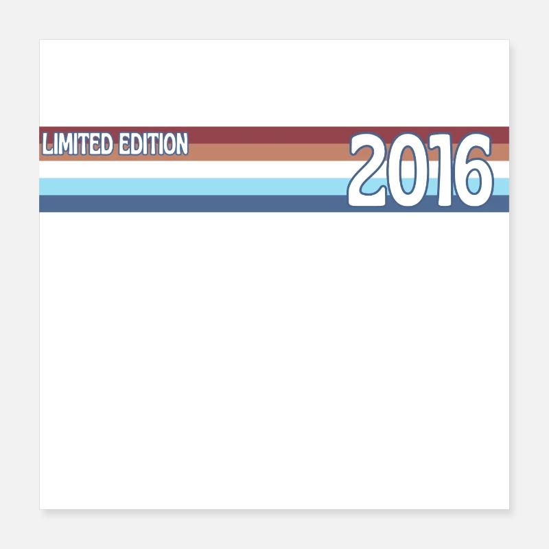 Retro 2016 Limitierte Auflage Poster 40x40 cm