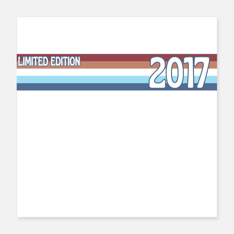 Retro 2017 Limitierte Auflage Poster 40x40 cm