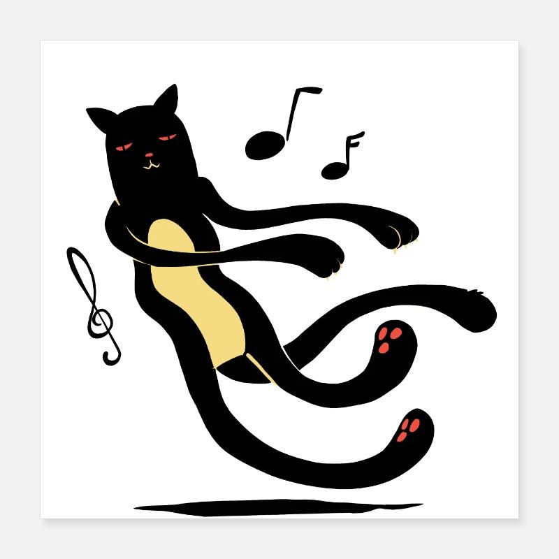 La danse du chat mou Poster 40 x 40 cm