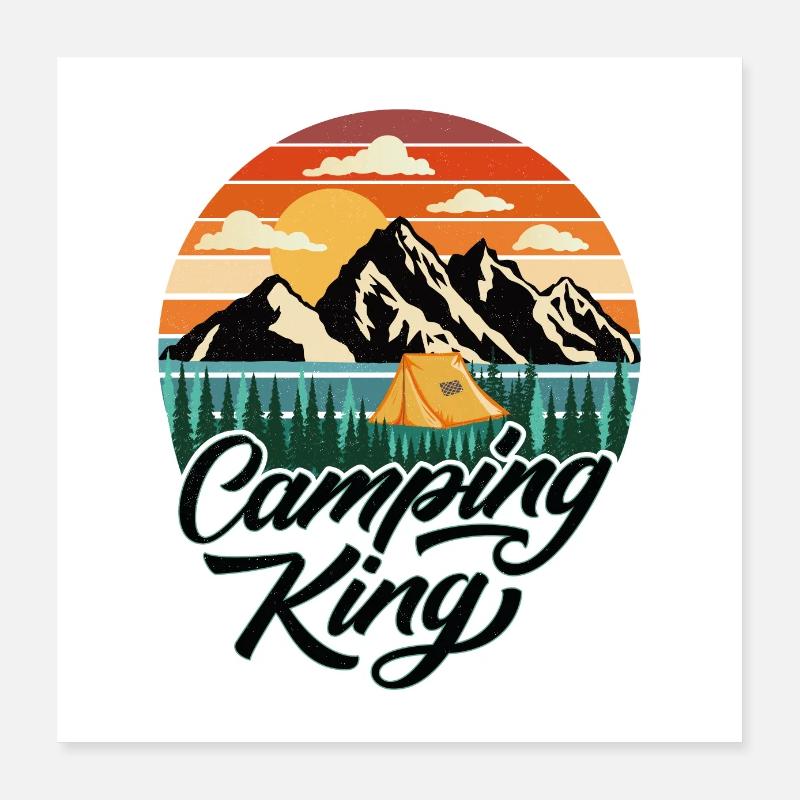 Camping King Poster 40 x 40 cm