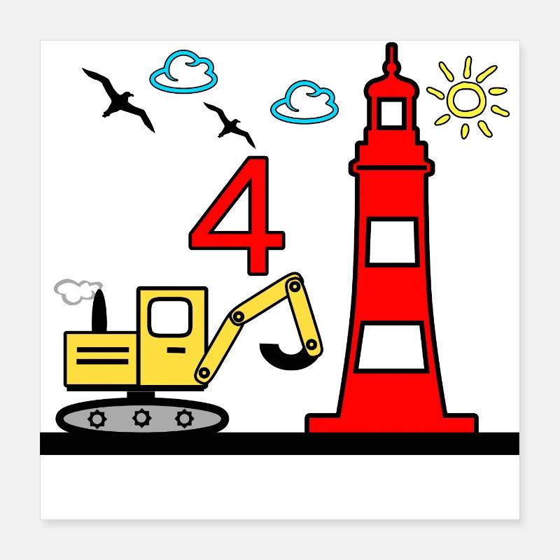 Bagger Poster 40x40 cm