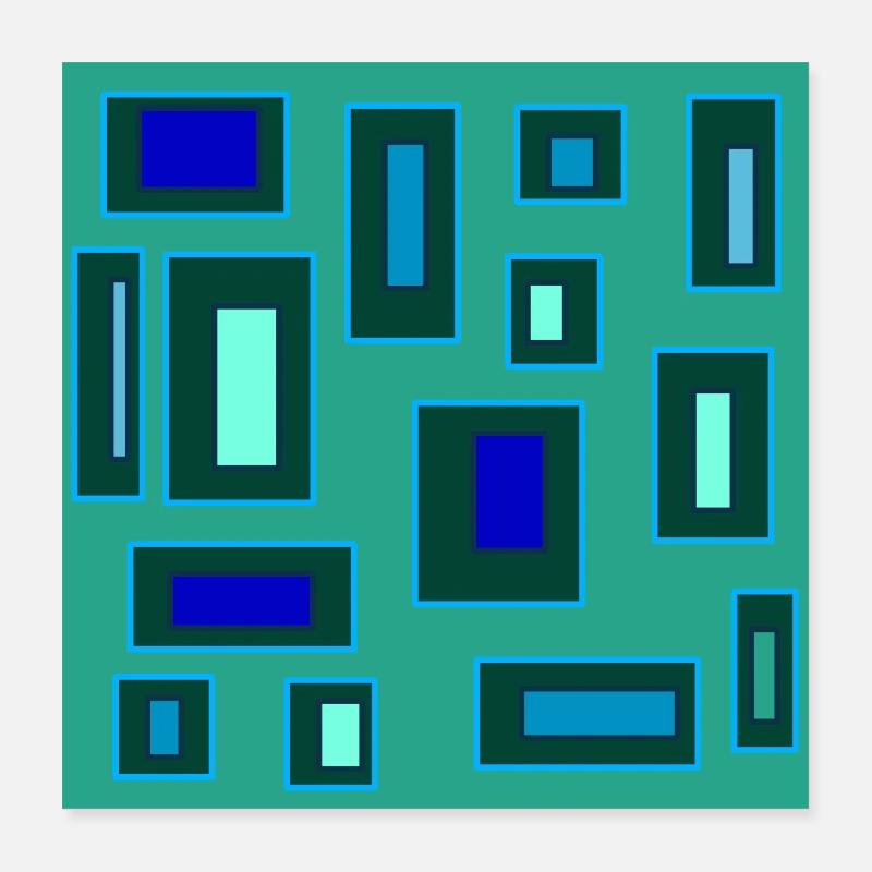 Rectangles in space Poster 16" x 16" (40x40 cm)