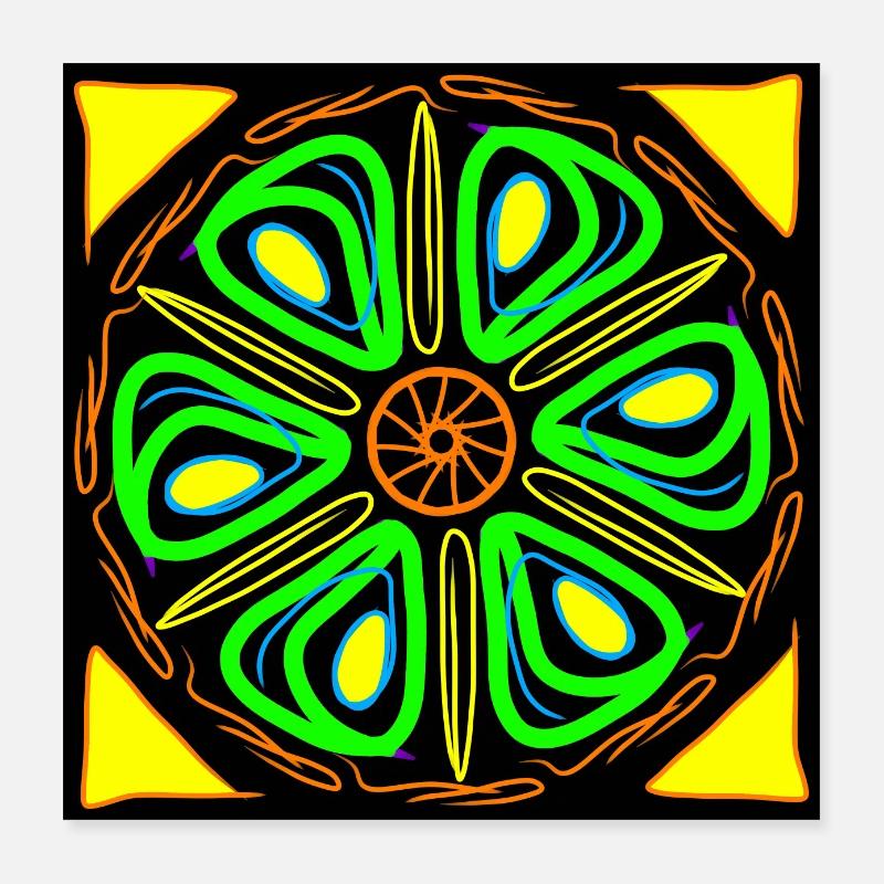 quartiers de fleurs Poster 40 x 40 cm