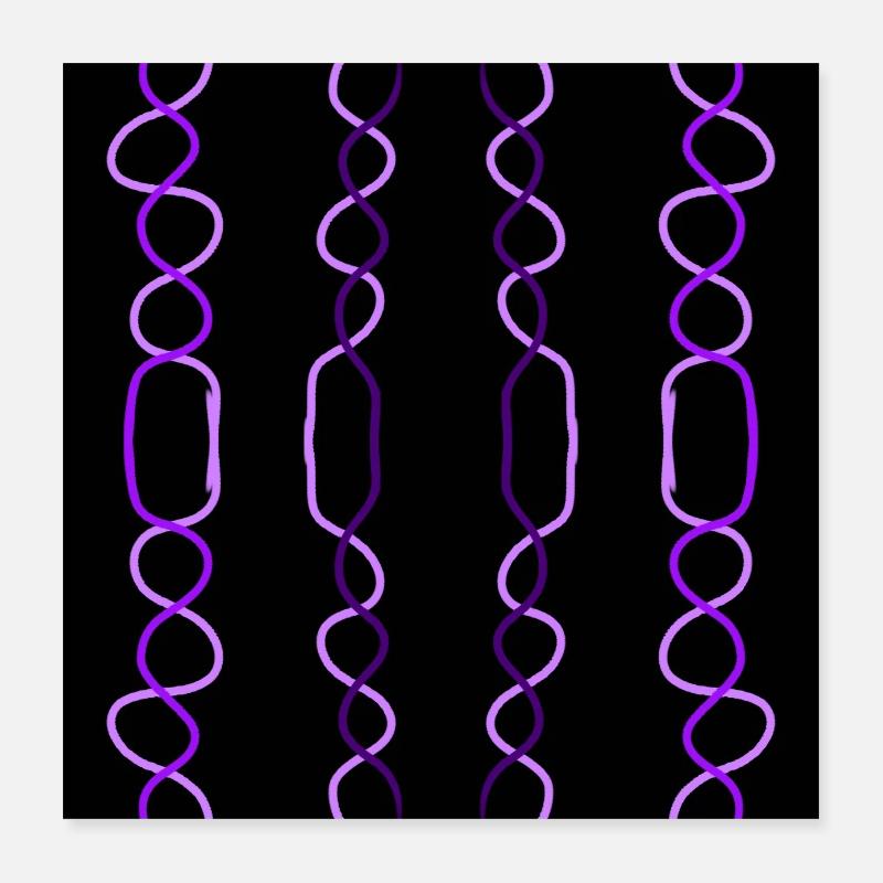 Vertical purple and pink chains Poster 16" x 16" (40x40 cm)