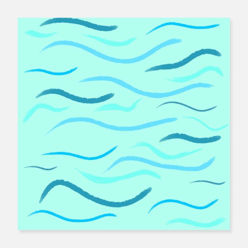 Mer abstraite Poster 40 x 40 cm