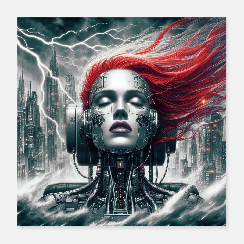 La Mégapole Poster 40 x 40 cm