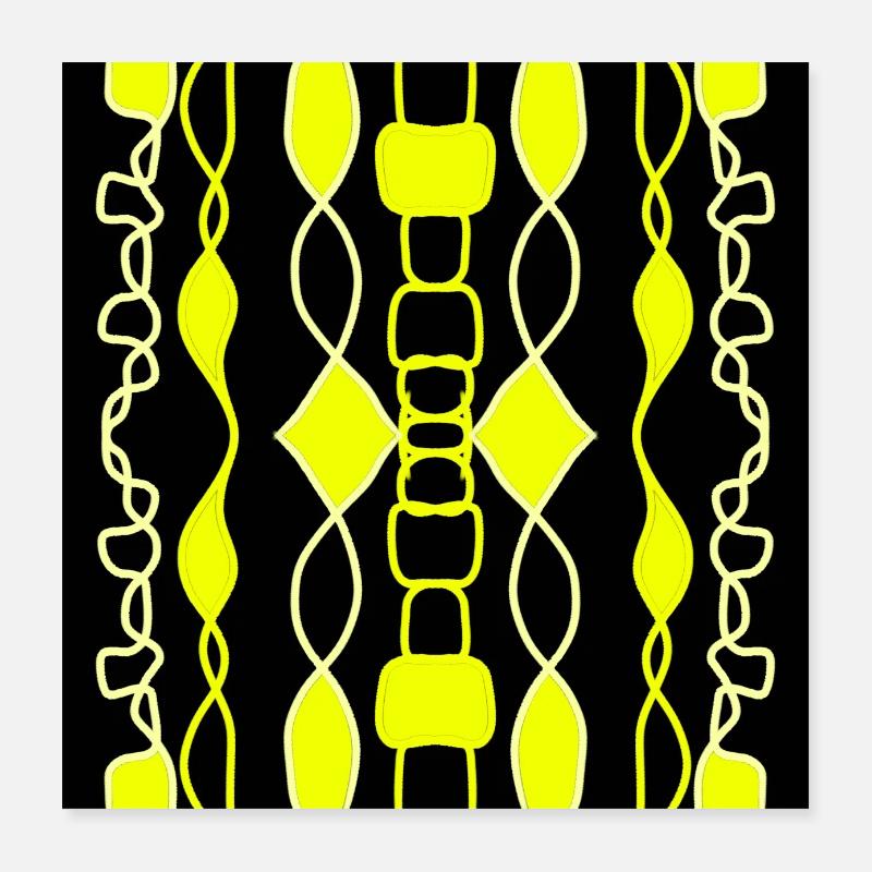 Black and yellow Poster 16" x 16" (40x40 cm)