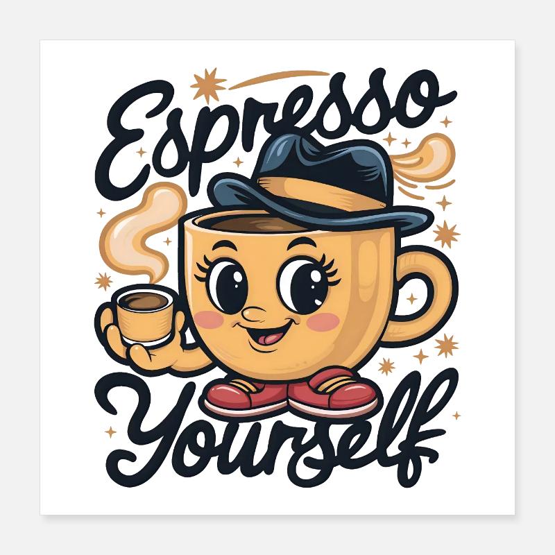 Espresso vous-même Poster 40 x 40 cm