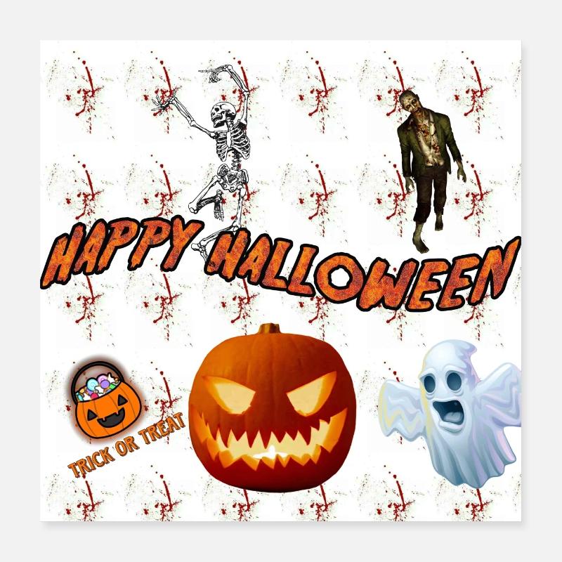 Frohes Halloween Version 3 Poster 40x40 cm