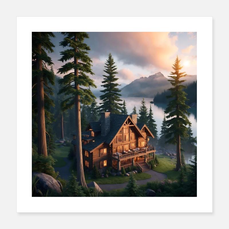 Pavillon Moose Ridge Poster 40 x 40 cm