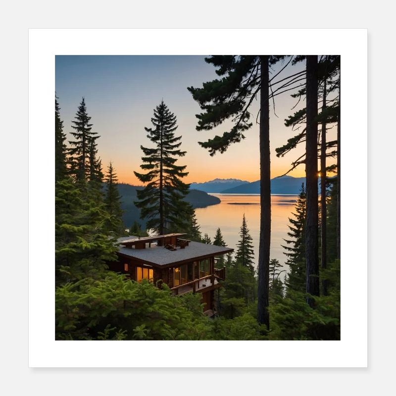 Cedar Haven Lodge Poster 16" x 16" (40x40 cm)