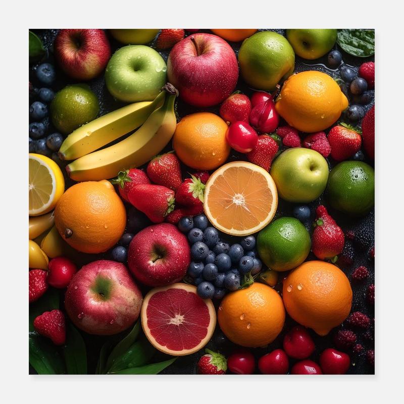 Früchte Poster 40x40 cm