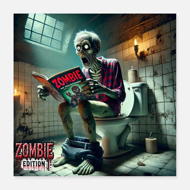 Zombie Loo Poster 16" x 16" (40x40 cm)