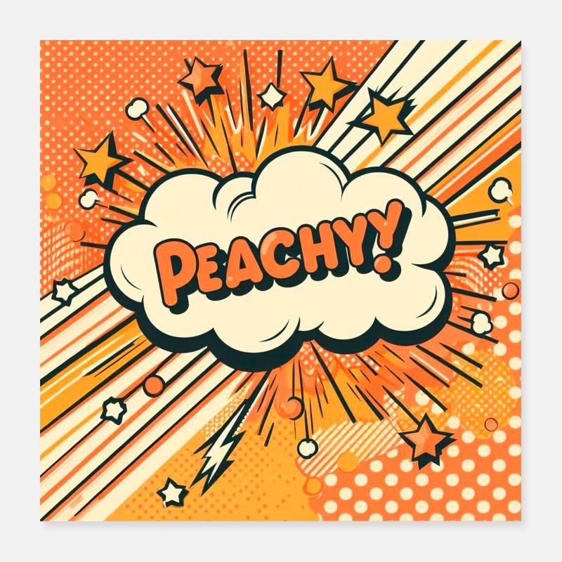 Peachy Peach Poster 16" x 16" (40x40 cm)