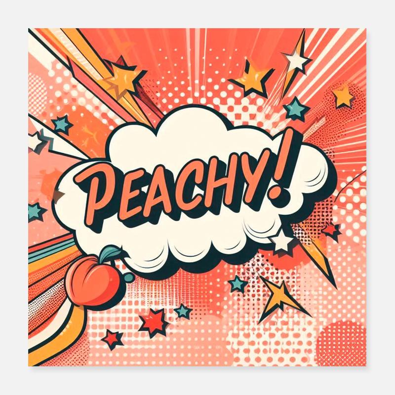 Peachy Peach Poster 16" x 16" (40x40 cm)