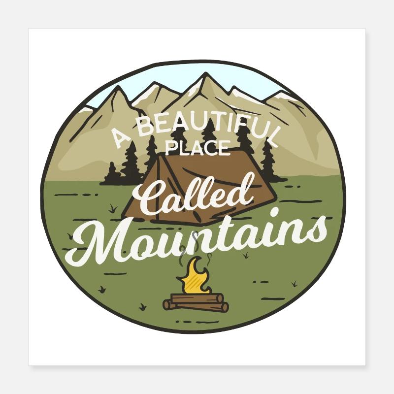 Beautiful place called Mountains Poster 16" x 16" (40x40 cm)