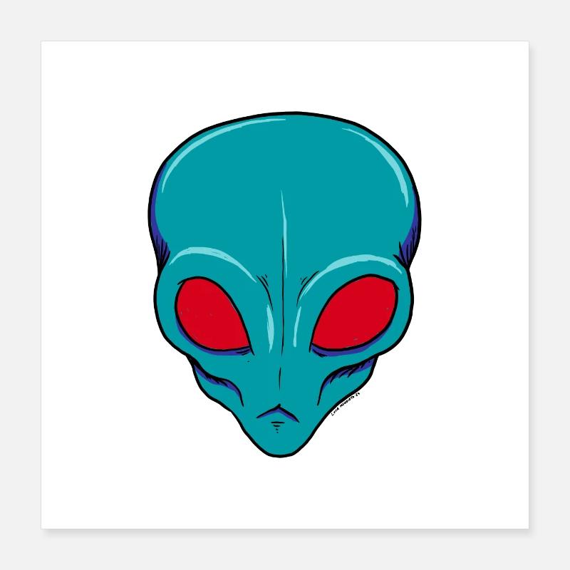 Außerirdischer Poster 40x40 cm