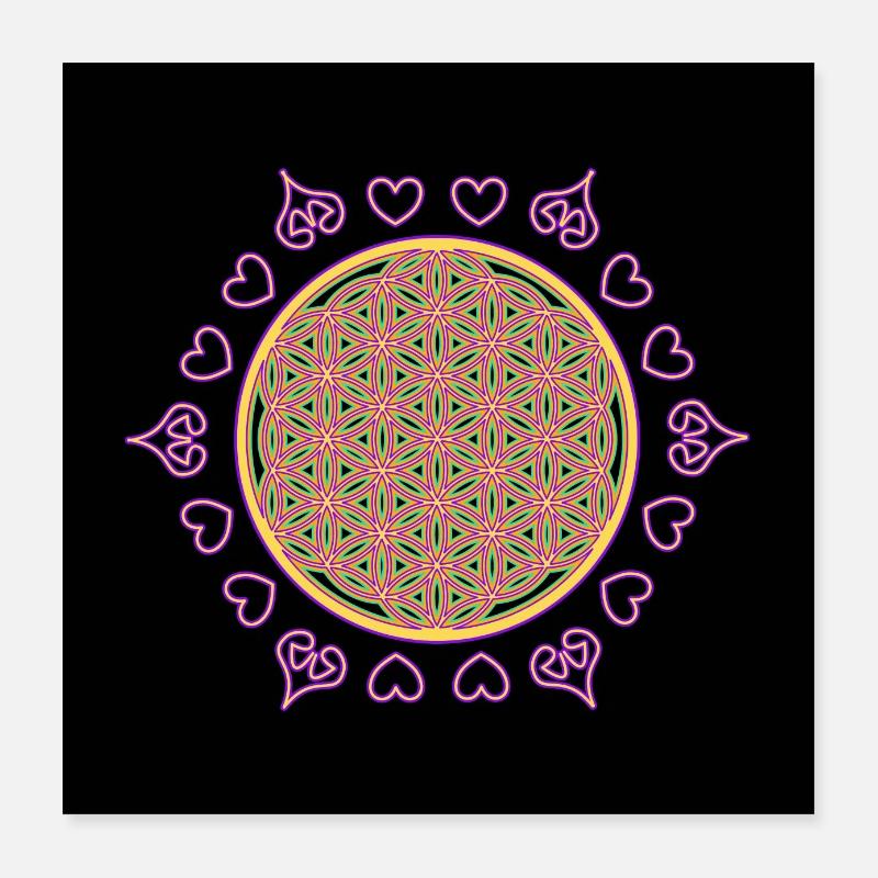 Lebensblume Poster 40x40 cm