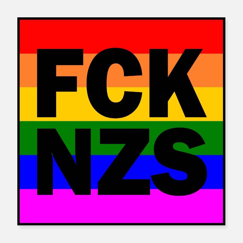 Fck nzs Poster 16" x 16" (40x40 cm)