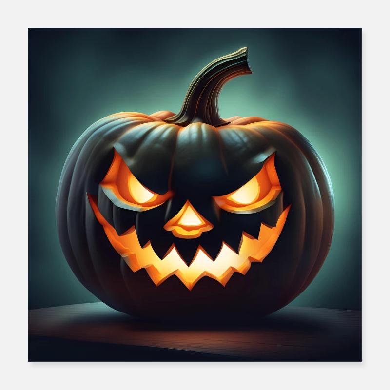 Halloween, Pumpkin, Monster Poster 16" x 16" (40x40 cm)